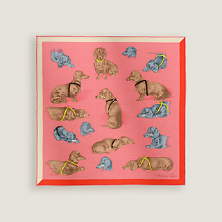 Les Bassets scarf 45 - Black | Hermès Mainland China